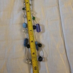 Lia Sophia Blue and Green Beaded Necklace
